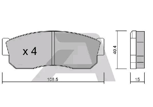 AISIN Brake pad set BPSB-1901 AISIN BPSB-1901 Brake pad set SUBARU Sumo Minibus (E10, E12) 1.2 4WD (E12, KJ8) 52 hp 1989