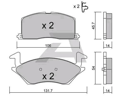 AISIN Bremžu kluči BPTO-1917 AISIN BPTO-1917 Bremžu klucis Toyota Starlet 4 cena
