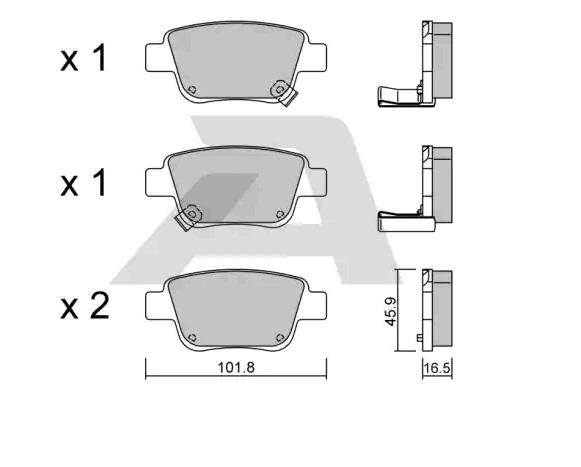AISIN Bremseklosser BPTO-2002 BPTO-2002 Sportsbremseklosser AISIN TOYOTA AURIS