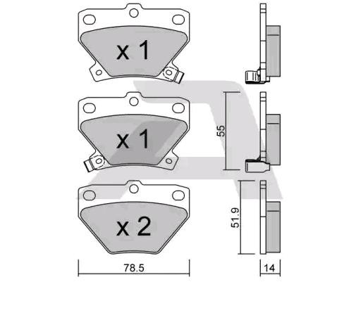 AISIN Τακάκια φρένων BPTO-2005 Τακάκια φρένων AISIN Toyota DYNA BPTO-2005