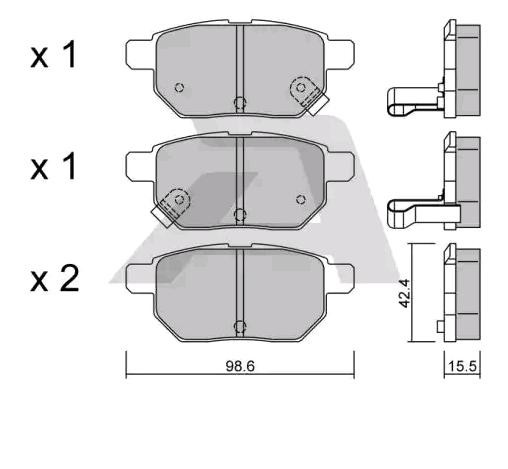 AISIN Bremseklodser BPTO-2006 AISIN BPTO-2006 Bremseklodser TOYOTA Yaris III Hatchback (XP150) 1.5 Dual VVTi Flex (NSP151_) 110 HK 2022