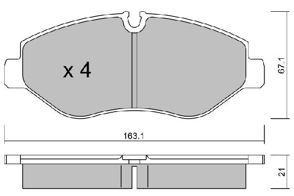 AISIN Bromsbelägg BPVW-1001 VW bromsbelägg sport AISIN BPVW-1001