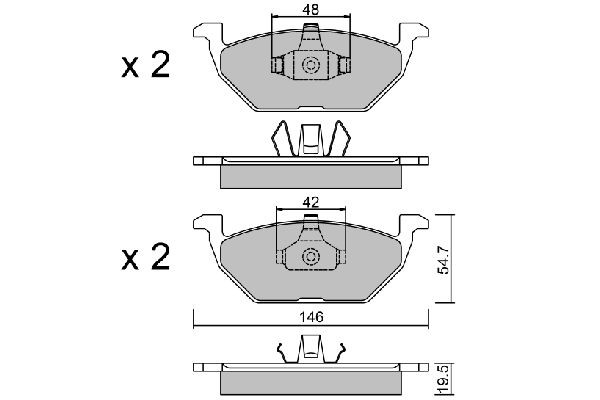 AISIN Kit pastiglie freni BPVW-1008 BPVW-1008 costo Pastiglie dei freni Volkswagen TOURAN AISIN