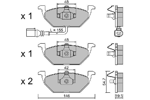 AISIN Bremseklodser BPVW-1009 Bremseklodser AISIN ROOMSTER BPVW-1009 billig