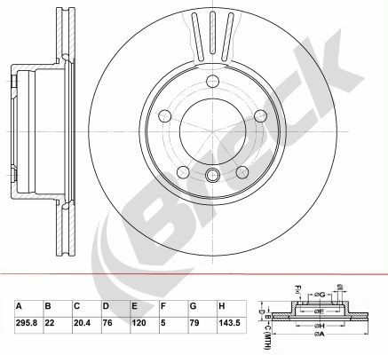 BRECK Disque de frein BR 375 VA100 Disques de frein BRECK Z3 BR 375 VA100 pas cher