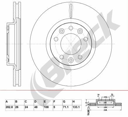 BRECK Jarrulevy BR 382 VA100 BR 382 VA100 BRECK Jarrulevyt Peugeot 308 hinta