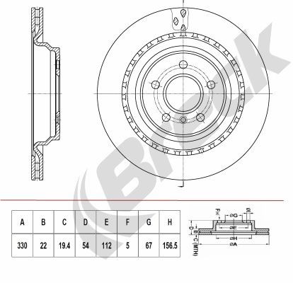 BRECK Δισκόπλακα BR 424 VH100 Δίσκος φρένων BRECK E-class BR 424 VH100 φθηνά