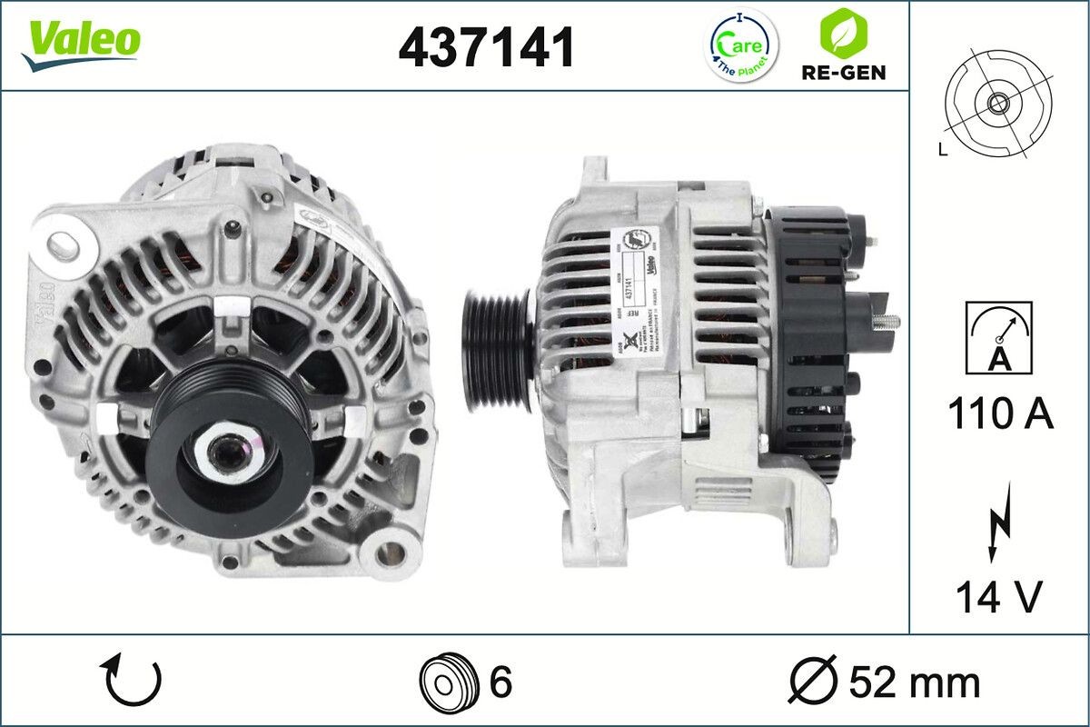 VALEO Generator 437141 VALEO 437141 RENAULT Sport spіder Roadster Generator til en rimelig pris