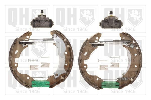 Jogo de maxilas de travão QUINTON HAZELL BS1071K2 QUINTON HAZELL BS1071K2 Cintas de travão dianteiro e traseiro Ford MONDEO 2021