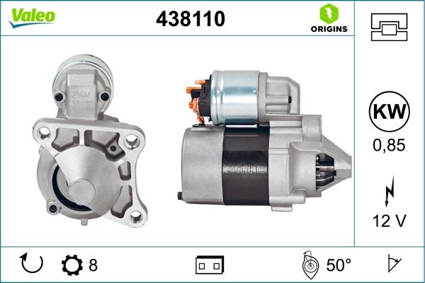 VALEO Motor de arranque 438110 438110 Motor de arranque NISSAN VANETTE VALEO
