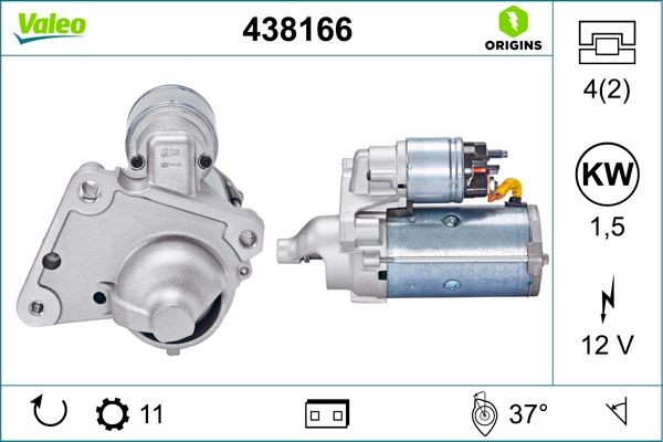 VALEO Motorino avviamento 438166 VALEO NEW ORIGINAL PART 438166 Motorino avviamento