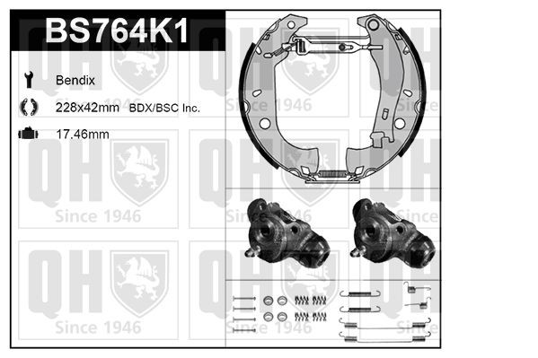QUINTON HAZELL Bromsbacksats BS764K1 BS764K1 Bromsbackar QUINTON HAZELL BMW 3-serie