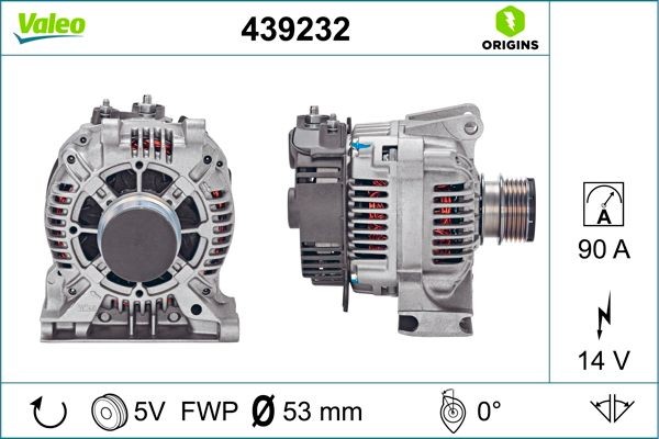 VALEO Alternatore 439232 VALEO 439232 Dinamo Rolls-Royce SILVER SPIRIT originali