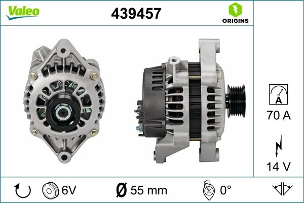 VALEO Generator 439457 Opel Kadett E CC Generator VALEO 439457