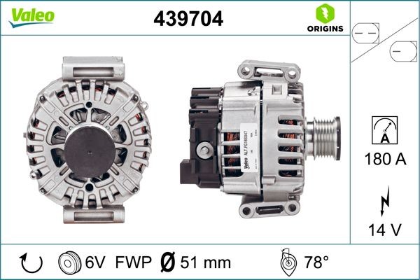 VALEO Alternatore 439704 VALEO 439704 Alternatori Rolls-Royce SILVER SPIRIT originali