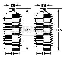 BORG & BECK Bellow Set, steering BSG3396 Toyota COROLLA BORG & BECK steering rack boot BSG3396