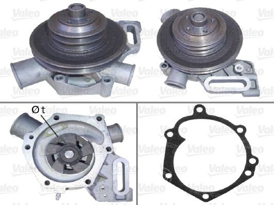 VALEO Αντλία νερού 506178 Αντλία νερού VALEO Fiat 500 506178