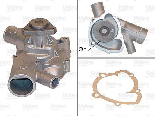 VALEO Pompa acqua 506186 Pompa dell'acqua Volkswagen 281-363 506186 VALEO