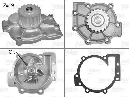 VALEO Vodné čerpadlo 506325 Vodné čerpadlo VOLVO VALEO 506325