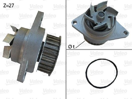 VALEO Vannpumpe 506385 506385 Vannpumpe VALEO SKODA FAVORIT