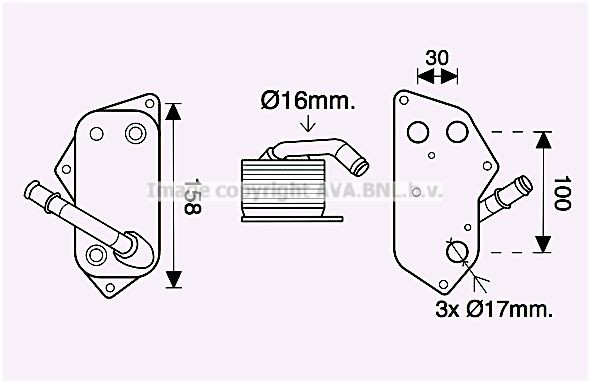 PRASCO Moottoriöljyn jäähdytin BW3558 BW3558 PRASCO Öljynjäähdytin BMW E9 hinta