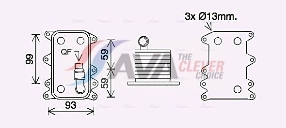 AVA COOLING SYSTEMS Radiateur d'huile de boite de vitesse automatique BW3560 AVA COOLING SYSTEMS BW3560 Radiateur d'huile de boite de vitesse automatique Land Rover Discovery LA prix