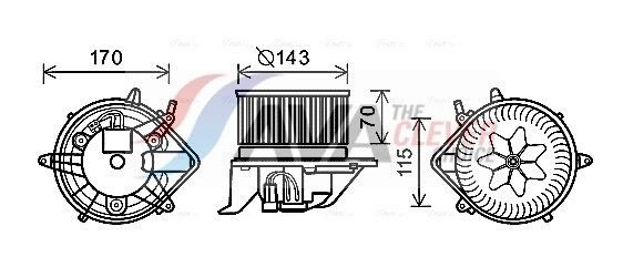 AVA COOLING SYSTEMS Motor eléctrico, ventilador do habitáculo BW8458 AVA COOLING SYSTEMS BW8458 Motor eléctrico ventilador do habitáculo Mini r55 preço