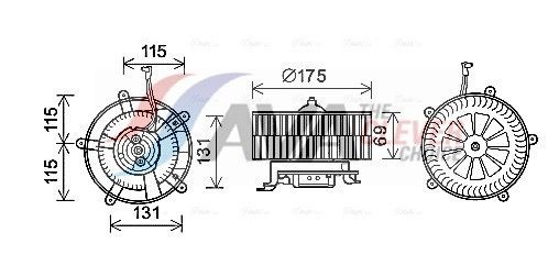 Elektrimootor, salongiventilaator AVA COOLING SYSTEMS BW8478 AVA COOLING SYSTEMS BW8478 Salongipuhur BMW 7. Seeria 2004