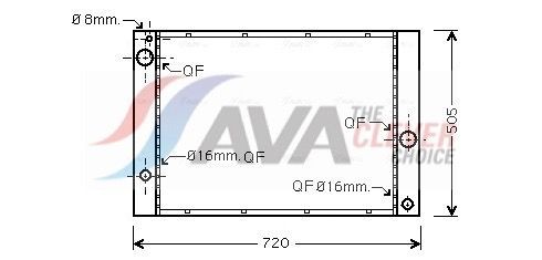 AVA COOLING SYSTEMS Radiator, motorkjøling BWA2338 BWA2338 Radiator motor BMW X5 AVA COOLING SYSTEMS