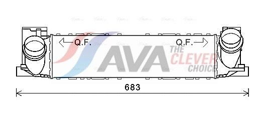 AVA COOLING SYSTEMS Intercooler BWA4464 AVA COOLING SYSTEMS BWA4464 BMW F31 intercooler charger replacement