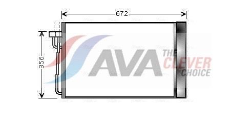 AVA COOLING SYSTEMS Air conditioning condenser BWA5267D BMW AVA COOLING SYSTEMS ac condenser BWA5267D