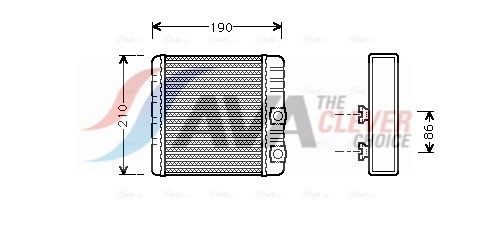 AVA COOLING SYSTEMS Siltummainis, Salona apsilde BWA6211 AVA COOLING SYSTEMS BWA6211 Salona apsildes radiators X3 E83 cena
