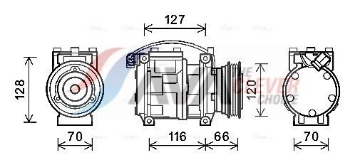 AVA COOLING SYSTEMS Compressor, ar condicionado BWAK232 AVA COOLING SYSTEMS BWAK232 Compressor de climatização BMW E34 Touring originais preço