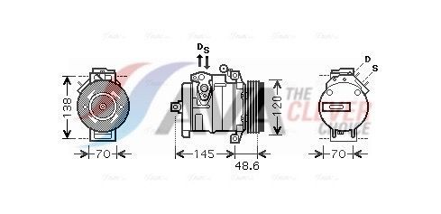AVA COOLING SYSTEMS Klimakompressor BWAK345 AC Kompressor AVA COOLING SYSTEMS BMW 2er BWAK345