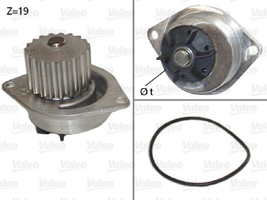 VALEO Vandpumpe 506595 Vandpumpe VALEO Citroën 2CV 506595