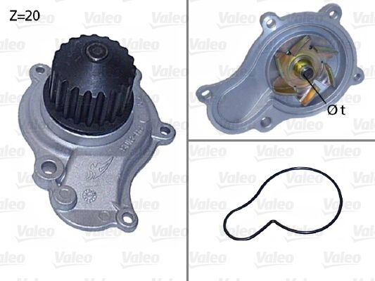 VALEO Pompe à eau 506605 VALEO 506605 Pompe à eau DODGE Caravan III MPV (NS) à un prix avantageux