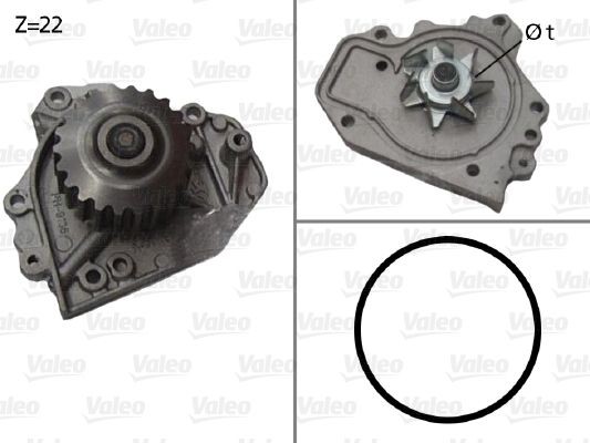 VALEO Vesipumppu 506680 506680 VALEO Vesipumpun HONDA CR-V