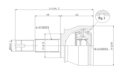 STATIM Homokineet reparatie set, aandrijfas C.326 Homokinetische koppeling STATIM COUPE C.326 goedkoop