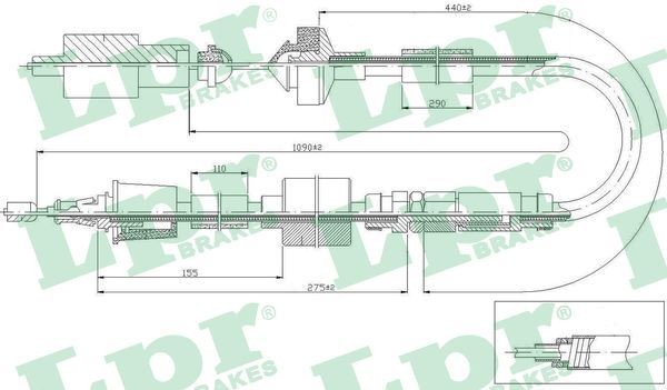 LPR Koblingskabel C0470C Koblingskabel LPR Renault TWINGO C0470C