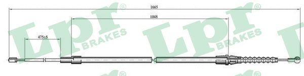 LPR Ντίζα, φρένο ακινητοποίησης C1444B C1444B Ντίζα χειροφρένου LPR FORD USA WINDSTAR