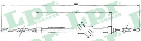 LPR Håndbremsekabel C1502B Håndbremsekabel LPR Alfa Romeo 155 C1502B