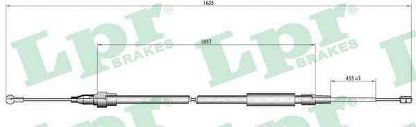 Tautrekk, håndbremse LPR C1518B LPR C1518B Håndbremsekabel Audi TT 2000