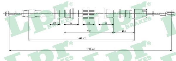 LPR Cavo freno a mano C1654B C1654B costo Cavo freno a mano LPR MERCEDES-BENZ Classe V