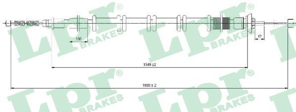 LPR Cavo freno a mano C1689B C1689B costo Cavo freno a mano JAGUAR XF LPR