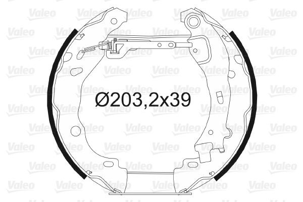 VALEO Remmenset, trommelrem 554871 Remschijf, trommelrem VALEO JUMPER 554871 goedkoop