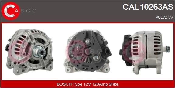 CASCO Dynamo / Alternator CAL10263AS CAL10263AS Generator VOLVO V50 CASCO