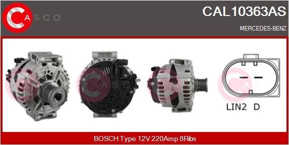 CASCO Alternador CAL10363AS CAL10363AS Alternador MERCEDES-BENZ MARCO POLO CASCO