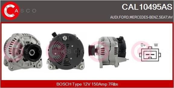 CASCO Alternateur CAL10495AS CAL10495AS Dynamo MERCEDES-BENZ MARCO POLO CASCO