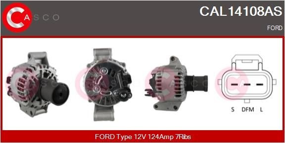 CASCO Alternatore CAL14108AS CASCO CAL14108AS costo Alternatore Ford Transit Mk5 Bus originale