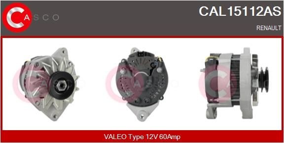 CASCO Generator CAL15112AS Renault Rapid Skåpbil Generator CASCO CAL15112AS
